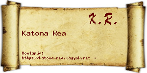 Katona Rea névjegykártya